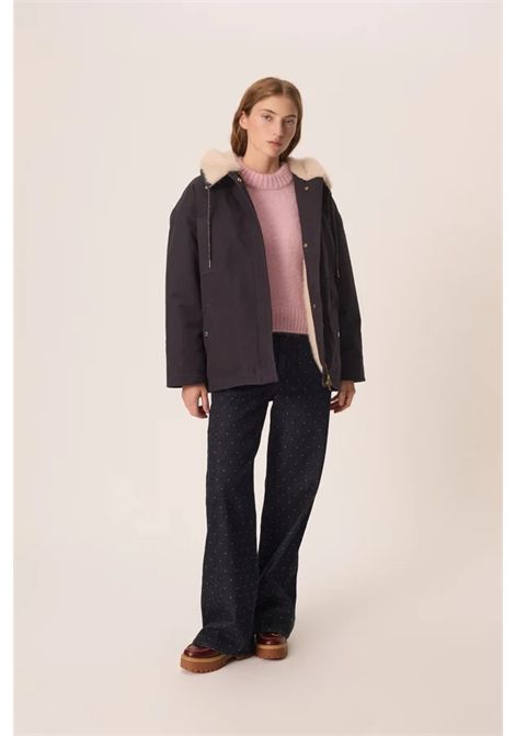 Des Petits Hauts Women's Alex Dragée Cropped Kid Mohair & Merino Wool Jumper Des Petits Hauts |  | 1H26000111026